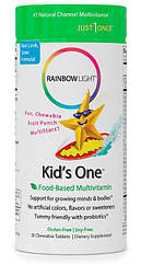 Rainbow Light Kids One™ Multivitamin & Mineral Fruit Punch – 30 Chewable Tablets