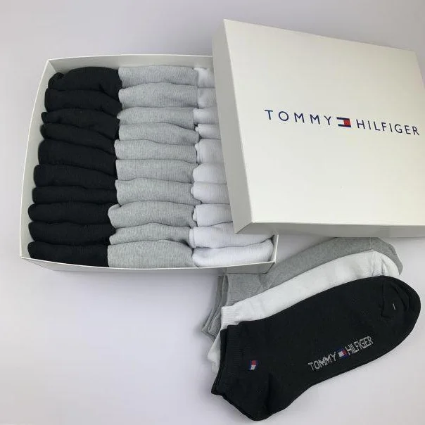 Набір чоловічих шкарпеток Tommy Hilfiger у фірмовій коробці | 30 пар