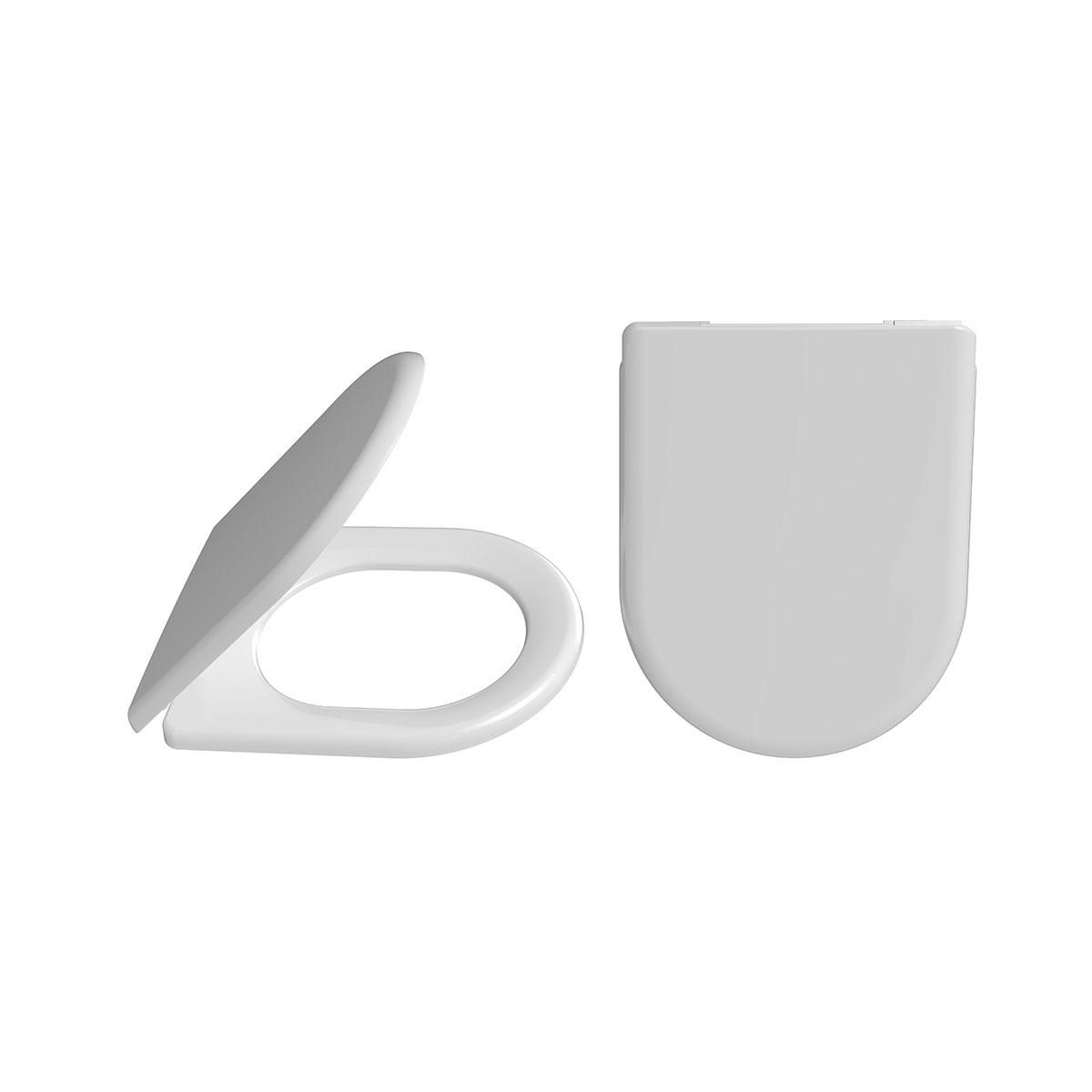 Сидіння для D-образного унітазу біле (NOVA Gala 2030), фото 1