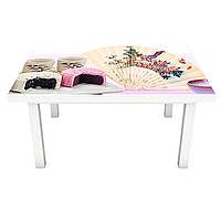 Наклейка на стол Розовые Сакуры (виниловая пленка ПВХ для мебели) чай Япония Восток Розовый 600*1200 мм