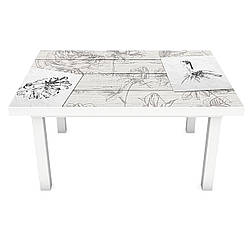 Малюнки Олівець Балерина (вінілова плівка для меблів) під дошки сірий 600*1200мм