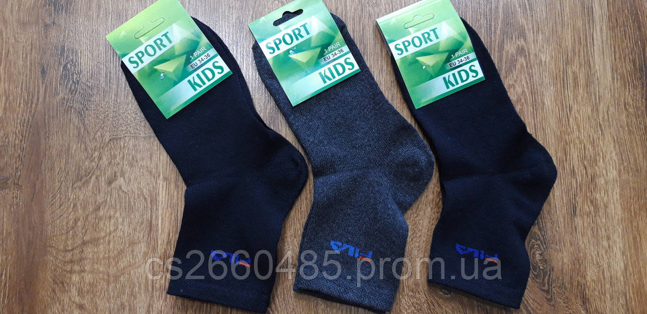 Шкарпетки дитячі — демісезонні, Sport Kids, у стилі Fila розмір 34-36 Туреччина