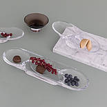 Сервірувальне блюдо для закусок Silhouette Curved Nude Glass, фото 3