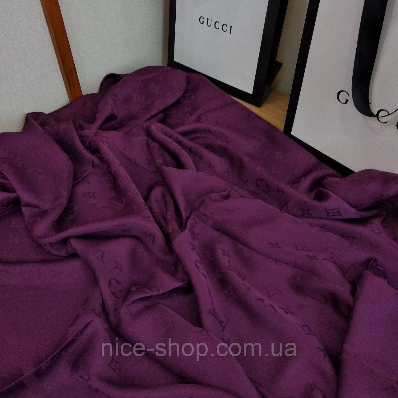 Хустка Louis Vuitton шовкова, колір бургунді