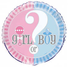 Фольгована куля коло Girl or Boy 18" Китай