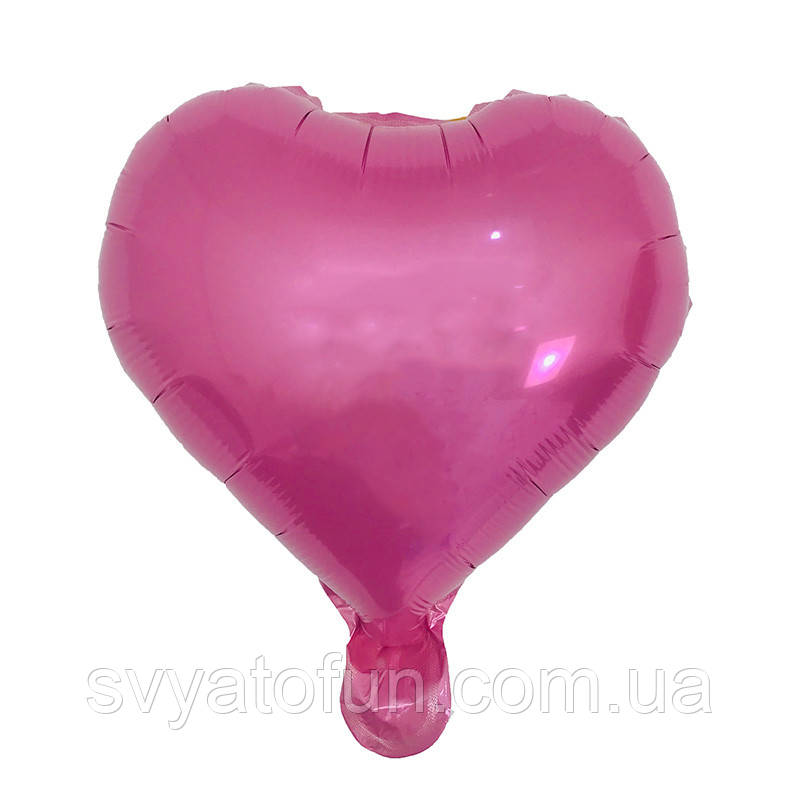 Фольгований куля мікро-серце рожевий 4" Китай