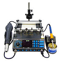 Паяльная станция WEP 853AAA (ИК преднагреватель 120 x 120 мм, фен с держателем, паяльник)