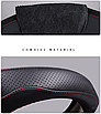 Чохол обплетення Cool на кермо для автомобіля Mazda натуральна шкіра, фото 3