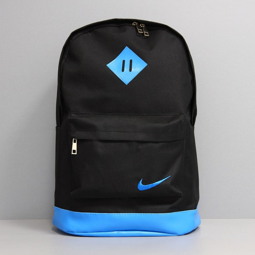 Рюкзак міський NIKE. Чорний з блакитним.