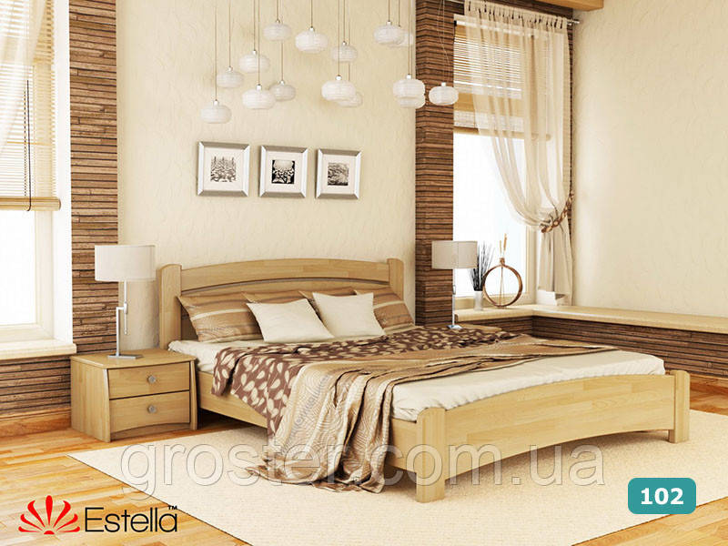 Деревянная кровать Венеция Люкс из бука. Односпальная, полуторная, двуспальная кровать из натурального дерева - фото 4 - id-p1242715426