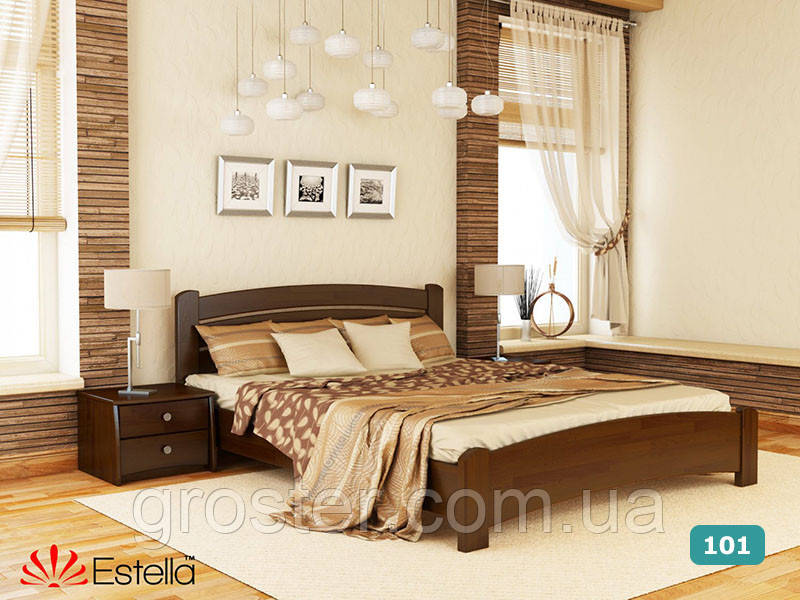 Деревянная кровать Венеция Люкс из бука. Односпальная, полуторная, двуспальная кровать из натурального дерева - фото 1 - id-p1242715426