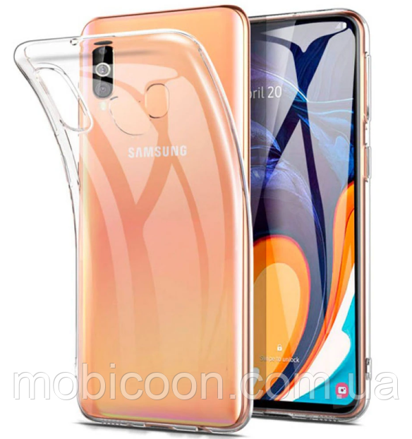 Чохол силіконовий для Samsung Galaxy A60 A606 ультратонкий прозорий (самсунг галаксі а60)