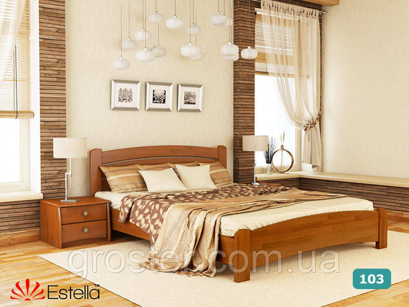 Деревянная кровать Венеция Люкс из бука. Односпальная, полуторная, двуспальная кровать из натурального дерева - фото 5 - id-p1242715426