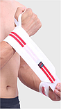 Фіксатор AOLIKES бандаж для зап'ясть 2 шт біло червоний 01309, фото 5