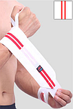 Фіксатор AOLIKES бандаж для зап'ясть 2 шт біло червоний 01309, фото 4