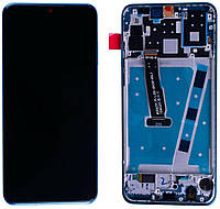 Дисплей для Huawei P30 Lite (MAR-L21) / Nova 4e, модуль (сенсор) с рамкой - панелью, оригинальный Синий