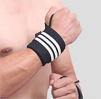 Фіксатор AOLIKES бандаж для зап'ястя 2 шт. чорно-білий 01313