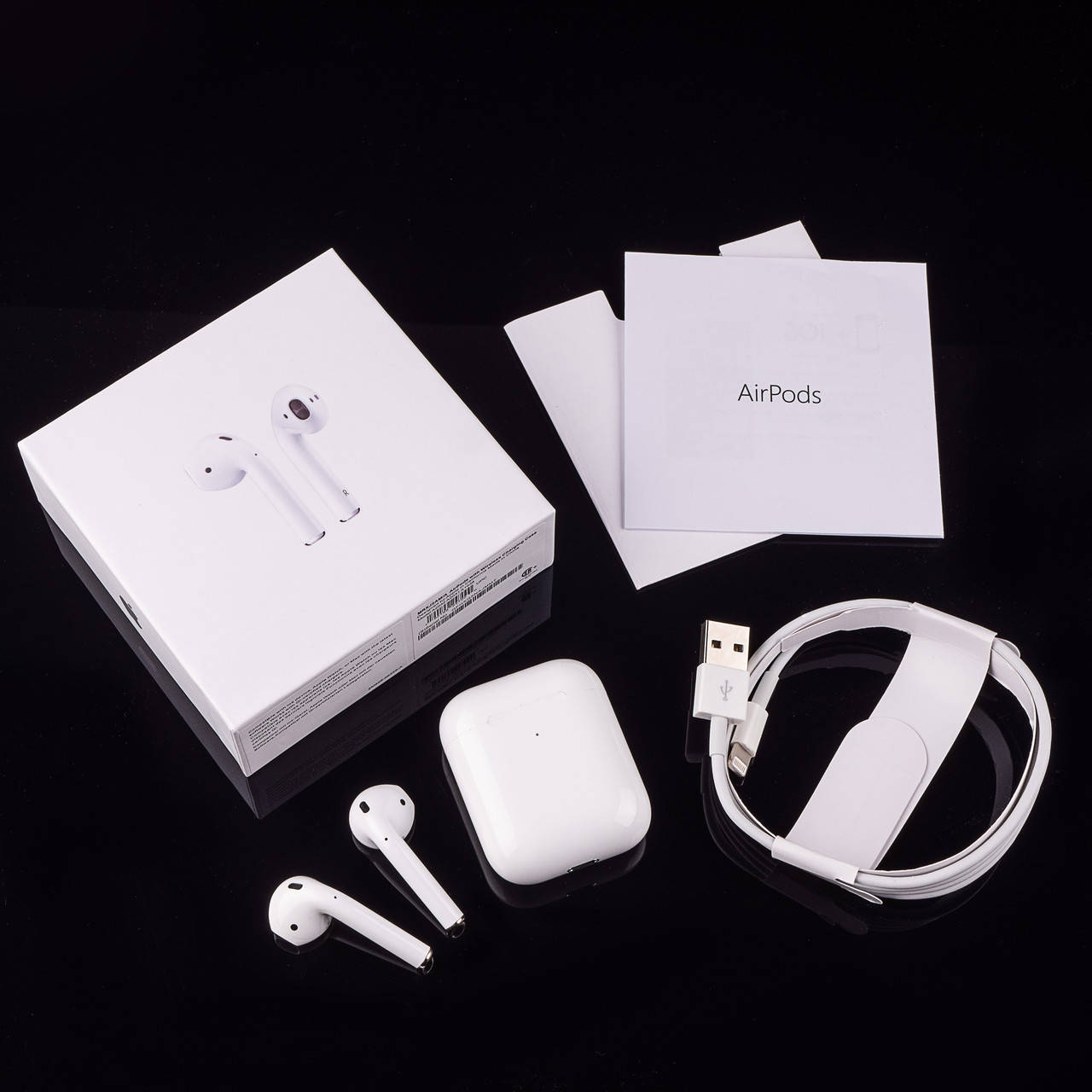 

Беспроводные наушники AirPods 2. Оригинальные надписи, штрих-код в реестре на официальном сайте Apple., Белый