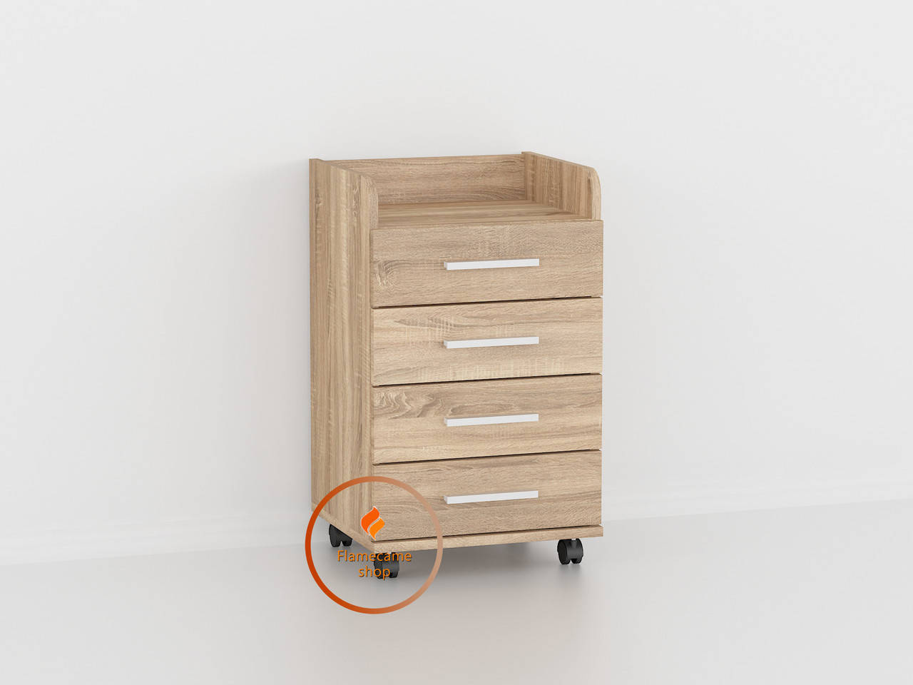 

Комод на 4 ящика на колесиках из ДСП. K0004