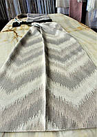Ткань для штор шелковая вышивка зигзаг