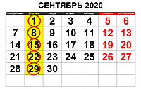 Графік обжарювання кави Вересень 2020