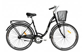 Велосипед Ardis PAOLA CTB 28" Міський із кошиком / Жіночий Чорний