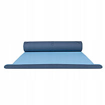 Килимок (мат) для йоги та фітнесу Springos TPE 6 мм YG0012 Blue/Sky Blue, фото 3