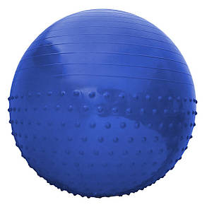 М'яч для фітнесу (фітбол) напівмасажний SportVida 55 см Anti-Burst SV-HK0290 Blue, фото 2
