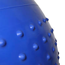 М'яч для фітнесу (фітбол) напівмасажний SportVida 55 см Anti-Burst SV-HK0290 Blue, фото 2