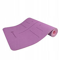 Килимок (мат) для йоги та фітнесу Springos TPE 6 мм YG0015 Purple/Pink, фото 3