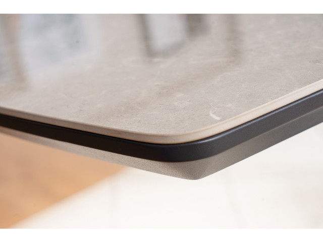 Стол раздвижной обеденный Cortez Ceramic на одной черной опоре Стол раздвижной обеденный Cortez Ceramic на одной черной опоре