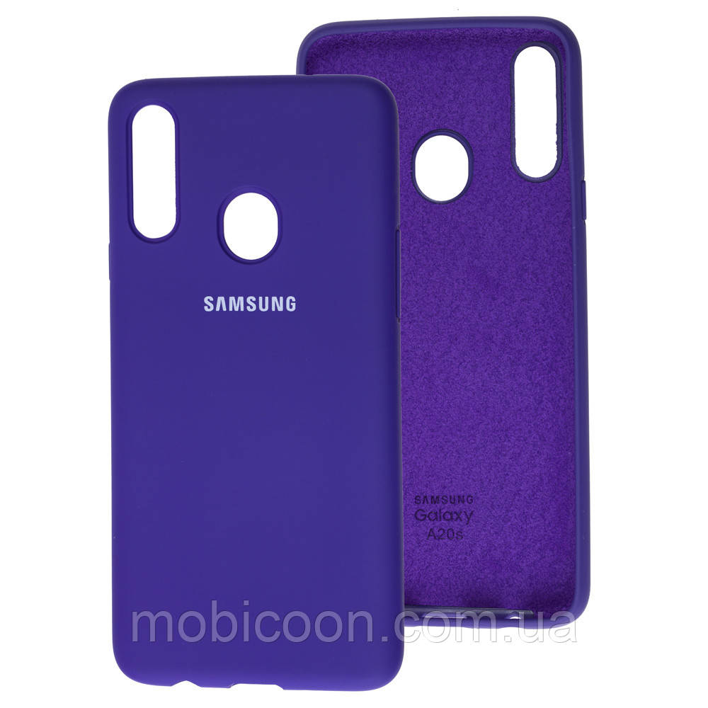 Чохол Original Silicone Case для Samsung Galaxy A60 A606 фіолетовий (самсунг галаксі а60)