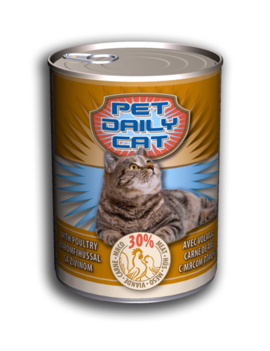 Вологий консервований корм для дорослих котів із смаком Птиці 415 р PIKO PET FOOD Daily Cat