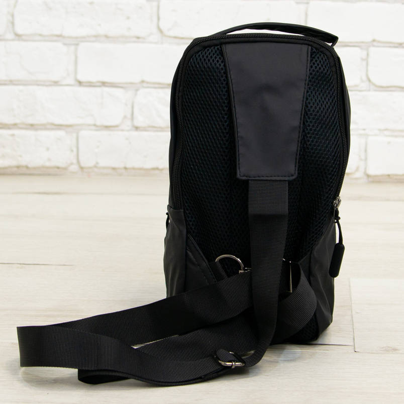 Оптом чоловіча стильна чорна сумка-слінг через плече "Aotian" (арт. 43-2), фото 3