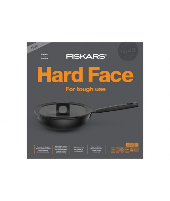 Сковорода З Кришкою Fiskars Hard Face 28 См (1020891), фото 1