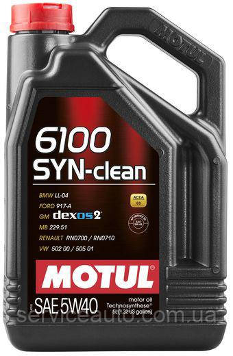 Моторна олива Motul 6100 SYN-CLEAN SAE 5W40, 5L