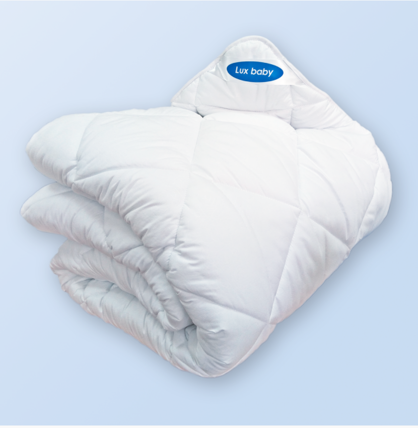 Дитяча біла ковдра Luxbaby Classic, розмір 100х100см