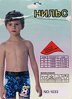 Дитячі трусики-боксери шортики на хлопчика бавовна Нільс розмір S-XL (6-14 років) РОСТОВКА
