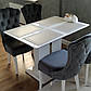 Білий глянцевий стіл розкладний Signal Dallas 110-150х75см для маленької кухні на одній ніжці модерн Польща, фото 6