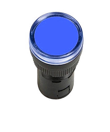 Лампа AD16DS d16mm синя 230V AC Ny95500250, фото 1
