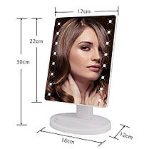 Дзеркальце з підсвіткою для макіяжу Led mirror біле 130464, фото 6