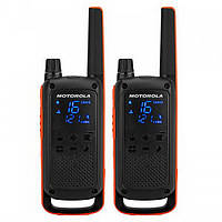 Рація Motorola Talkabout T82 Twin Pack (0.5W, UHF, 446 MHz, до 10 км, 16 каналів, АКБ), 2 шт., чорна