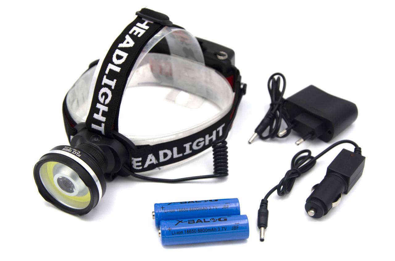Ліхтар X-Balog BL-T931-/ Акк./ COB LED / Кріплення на голову