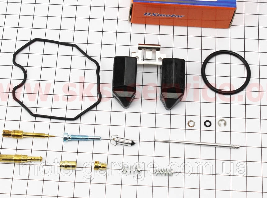 РЕМОНТНИЙ КОМПЛЕКТ КАРБЮРАТОРА 125-150СС, 15 ДЕТАЛІВ + ПІПЛАВОК