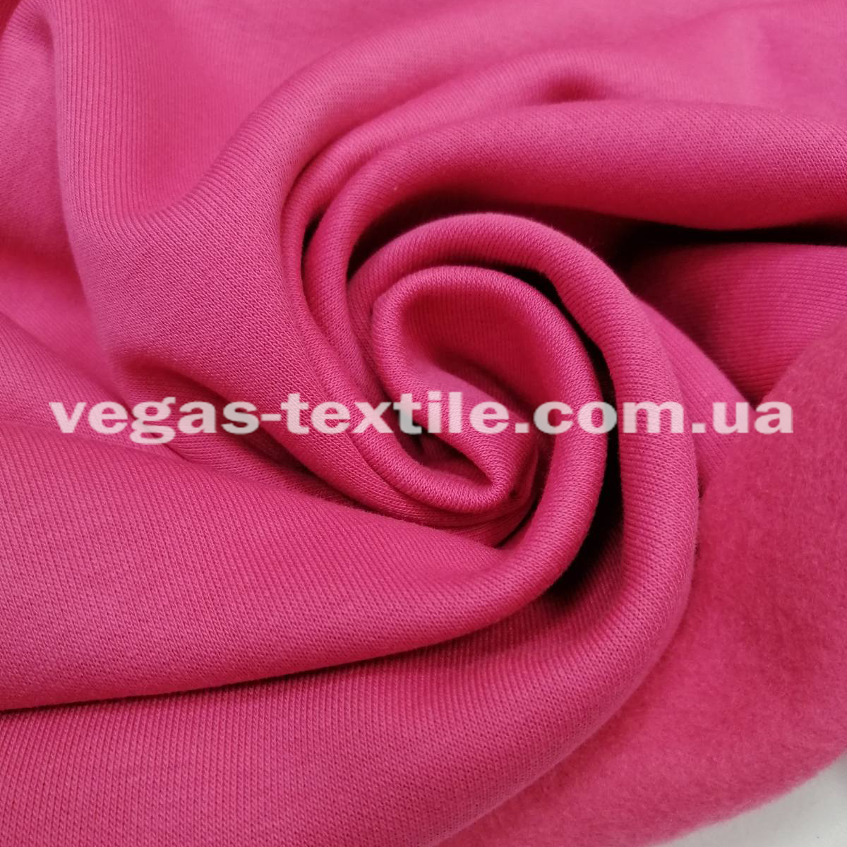 Тканина тринитка на флісі Малиновий Туреччина, фото 1