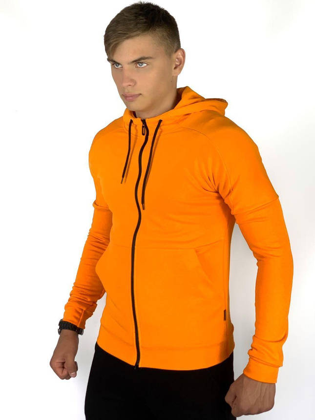 Кофта Чоловіча Intruder 'Космо' помаранчева спортивна толстовка з капюшоном, фото 2