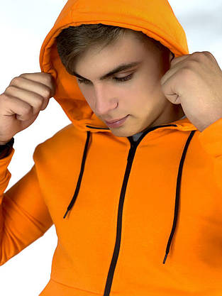 Кофта Чоловіча Intruder 'Космо' помаранчева спортивна толстовка з капюшоном, фото 3