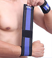 Фіксатор AOLIKES бандаж для зап'ястя 1 шт. синій + чорний 01460