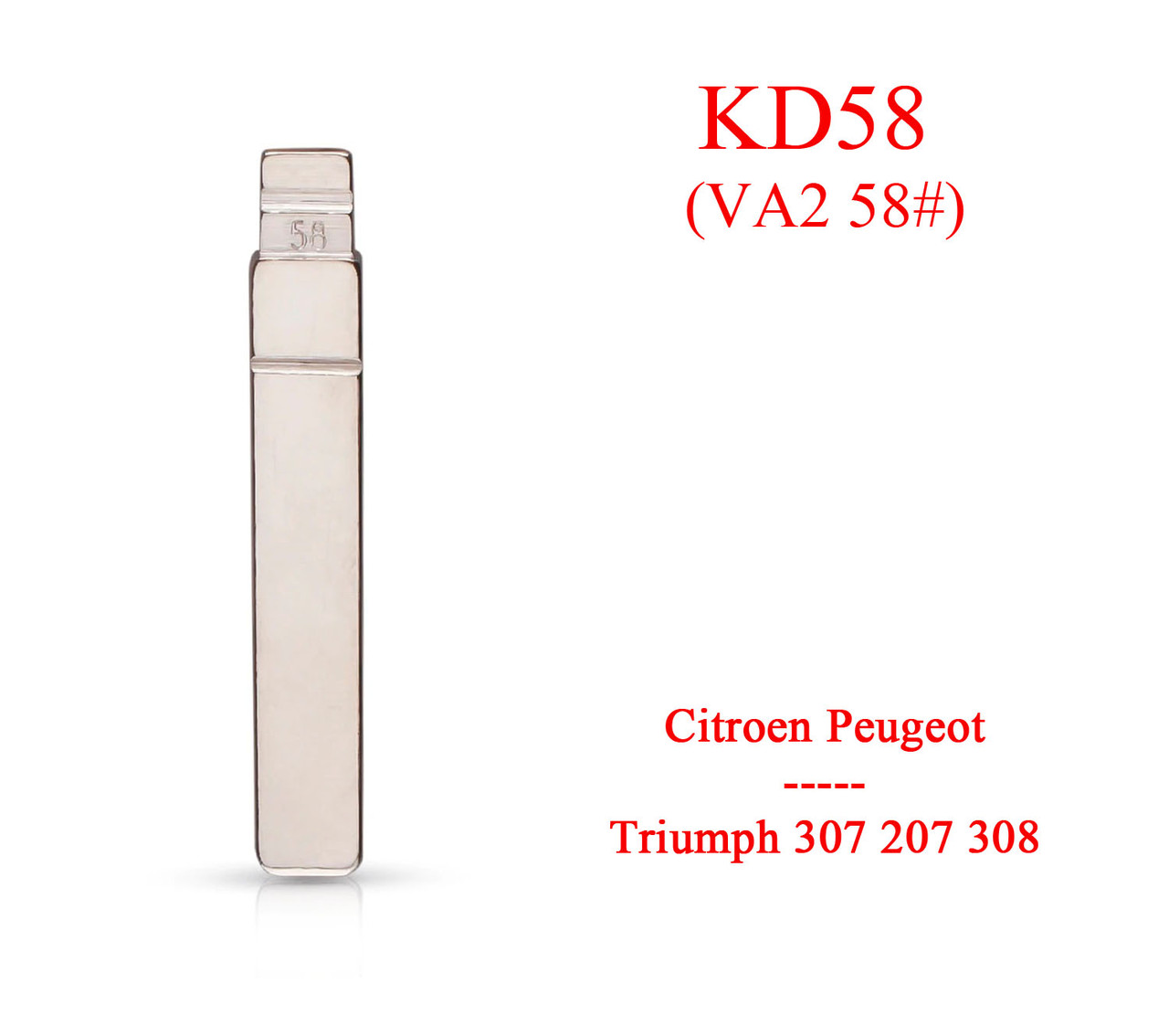 Keydiy жало KD No 58 (VA2 58#) Citroen Triumph Peugeot 307 207 308 лезо