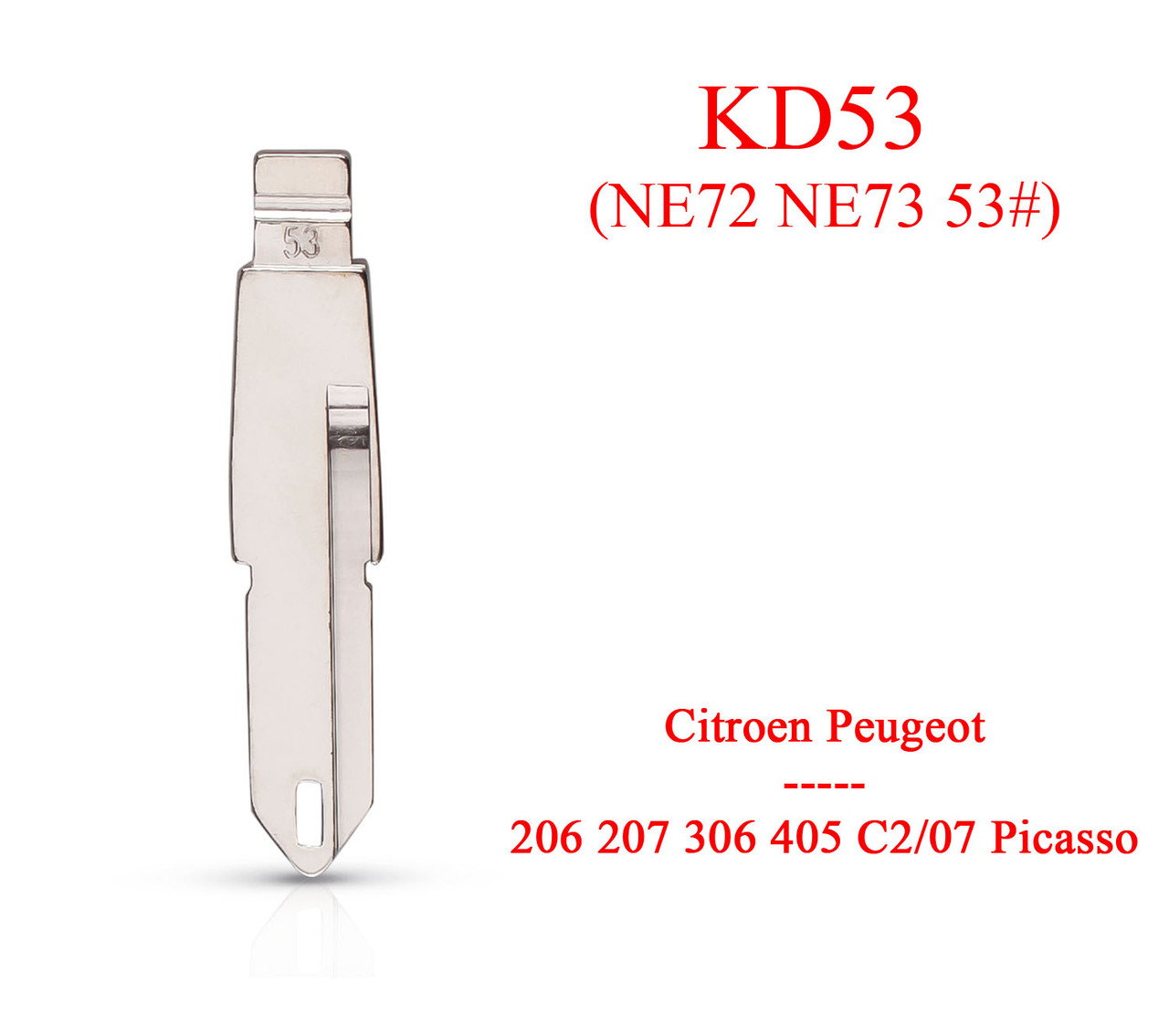 Keydiy жало KD № 53 (NE72 NE73 53#) Peugeot 206 207 306 405 Citroen C2/07 Picasso лезвие